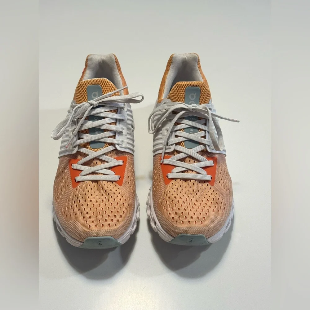 On Cloudswift Shoes Womens Size 8.5 Orange White Helion CloudTec Road Running - Picture 5 of 10